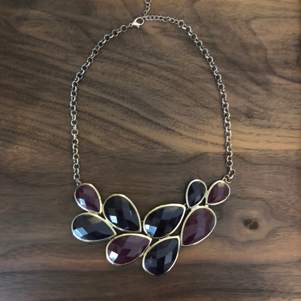 Forever 21 Dark Purple Statement Necklace